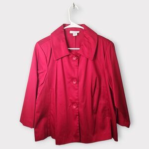 ❄️Dress Barn 3-Button Cropped Blazer 1X